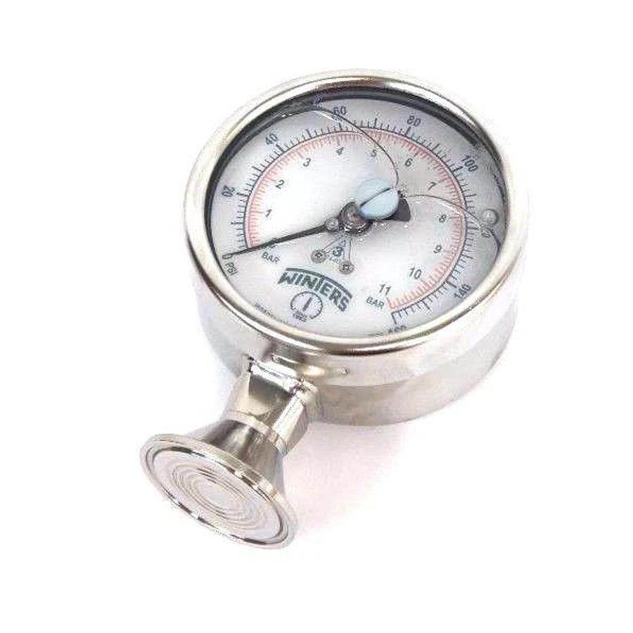 NIB WINTERS PAG15605 LIQUID PRESSURE GAUGE 4" 0-160PSI 1/2" NPT 50238787