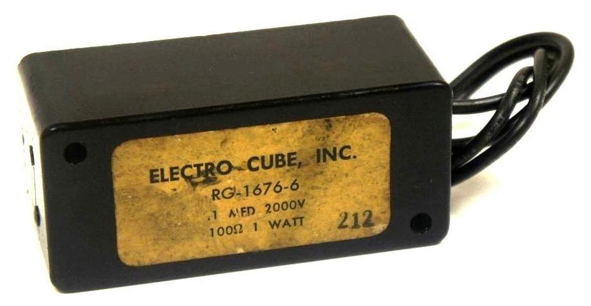 Used ELECTROCUBE RG-1676-6 NETWORK POWER CUBE 2000 V, 100 OHMS, 1 WATT, RG16766