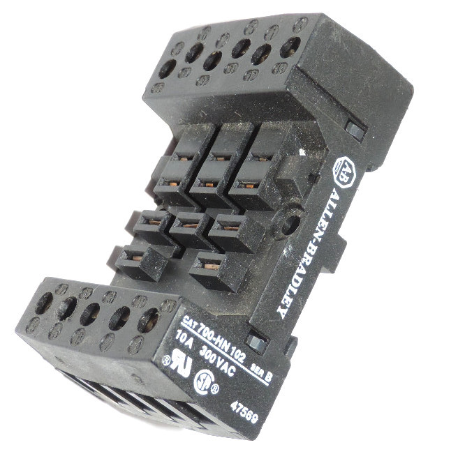 Used ALLEN BRADLEY 700-HN 102 SER. B RELAY BASE SOCKET