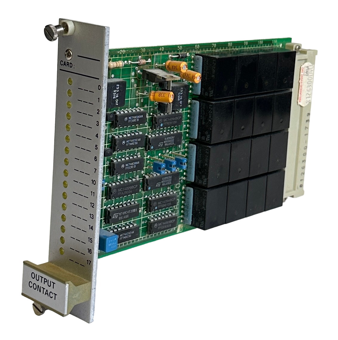 Used RELIANCE ELECTRIC 812.63.00 / 812.63.00DVU CONTACT RELAY OUTPUT MODULE 16-OUT