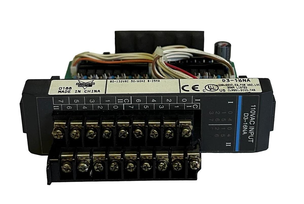 Used AUTOMATION DIRECT D3-16NA / D316NA DIRECT LOGIC 305 16-PT INPUT MODULE 110VAC