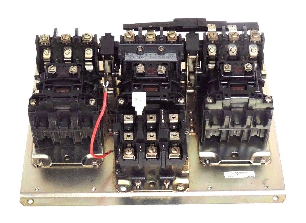 Used ALLEN BRADLEY 1000-NX163 SER. A STARTER 600VAC., 500-BOD930 SER. B, CB236 COILS