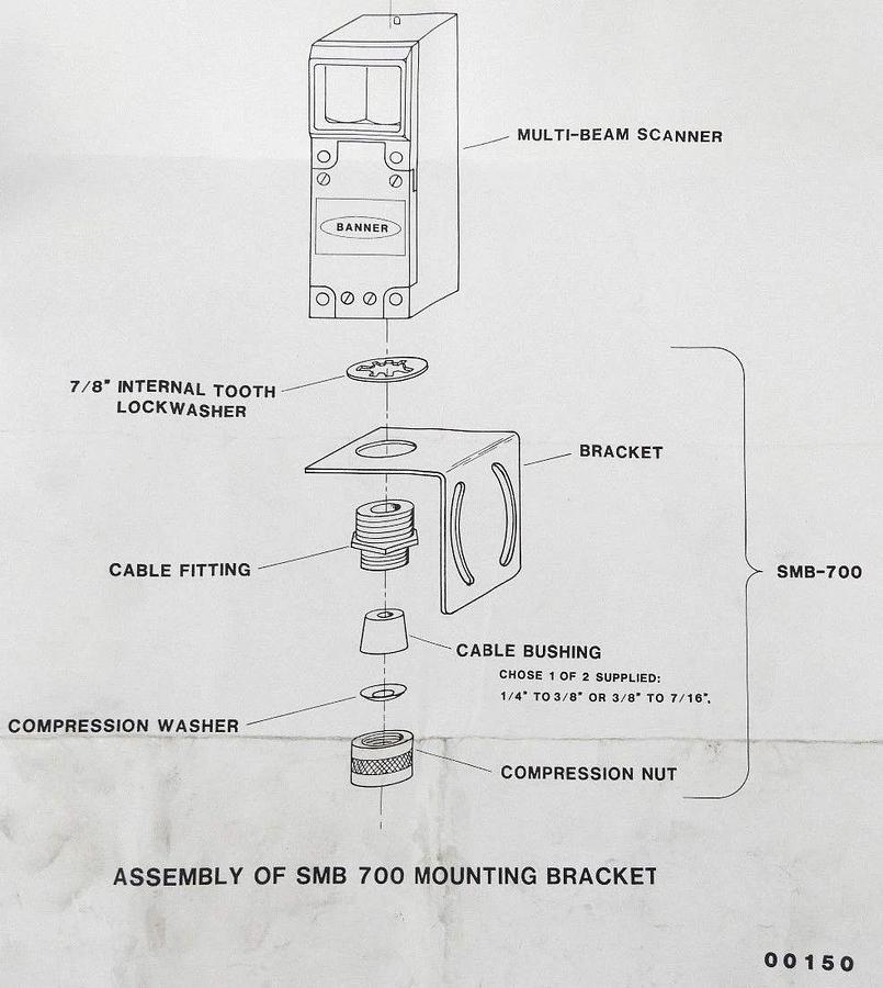NEW BANNER SMB 700 MOUNTING BRACKET ASSEMBLY SMB700