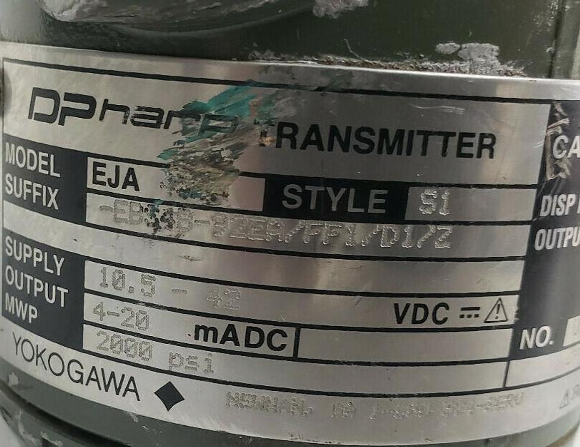 Used YOKOGAWA DP HART EJA S1 -EB54B-92EA/FF1/D1/2 PRESSURE TRANSMITTER W/ J&J FLANGE