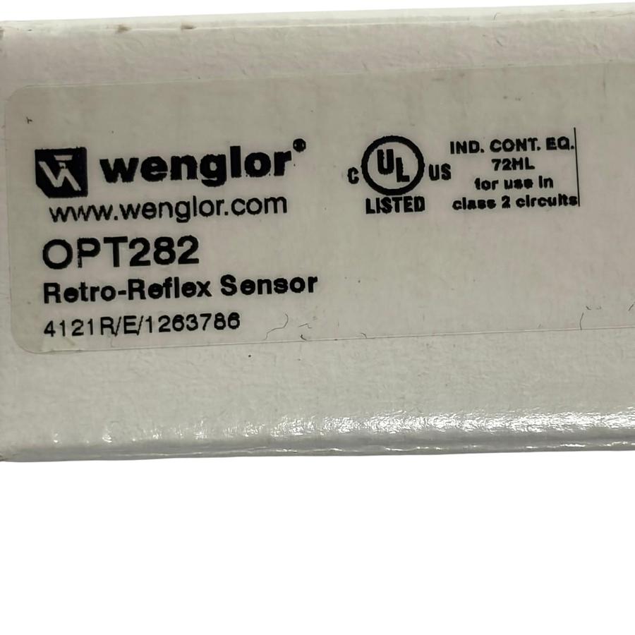 Used Wenglor OPT282 Retro-Reflex Sensor for Transparent Objects Clear Glass New