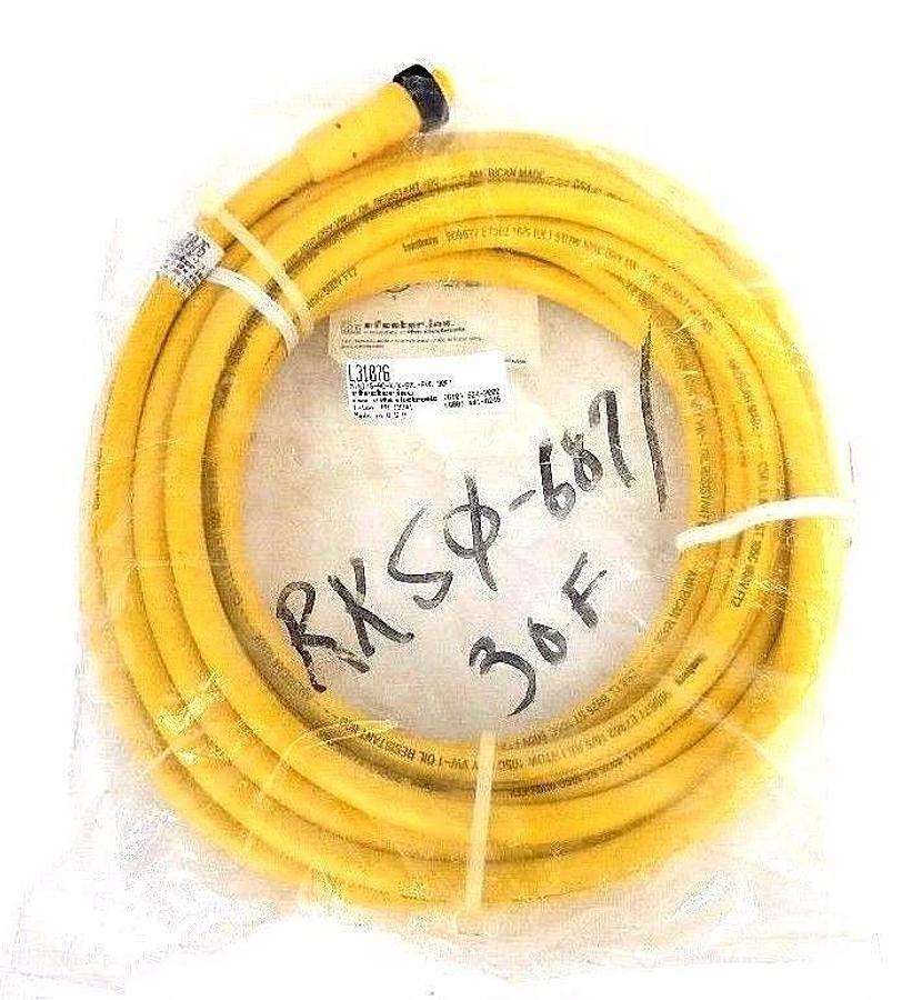 Used NEW IFM EFECTOR L31076 CONNECTOR CABLE STRAIGHT MINI/5-AC-X/X-S0L-PVC-30FT