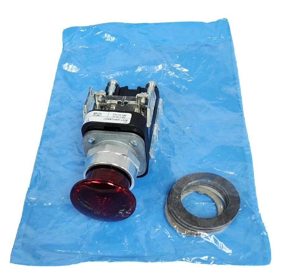Used NEW ALLEN BRADLEY 800T-QMH24RG1 /T ILLUMINATED PUSH BUTTON 24V RED 800TQMH24RG1