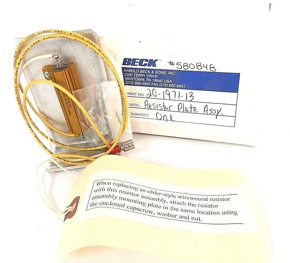 Used NIB BECK 20-1971-13 RESISTOR PLATE ASSEMBLY 580848