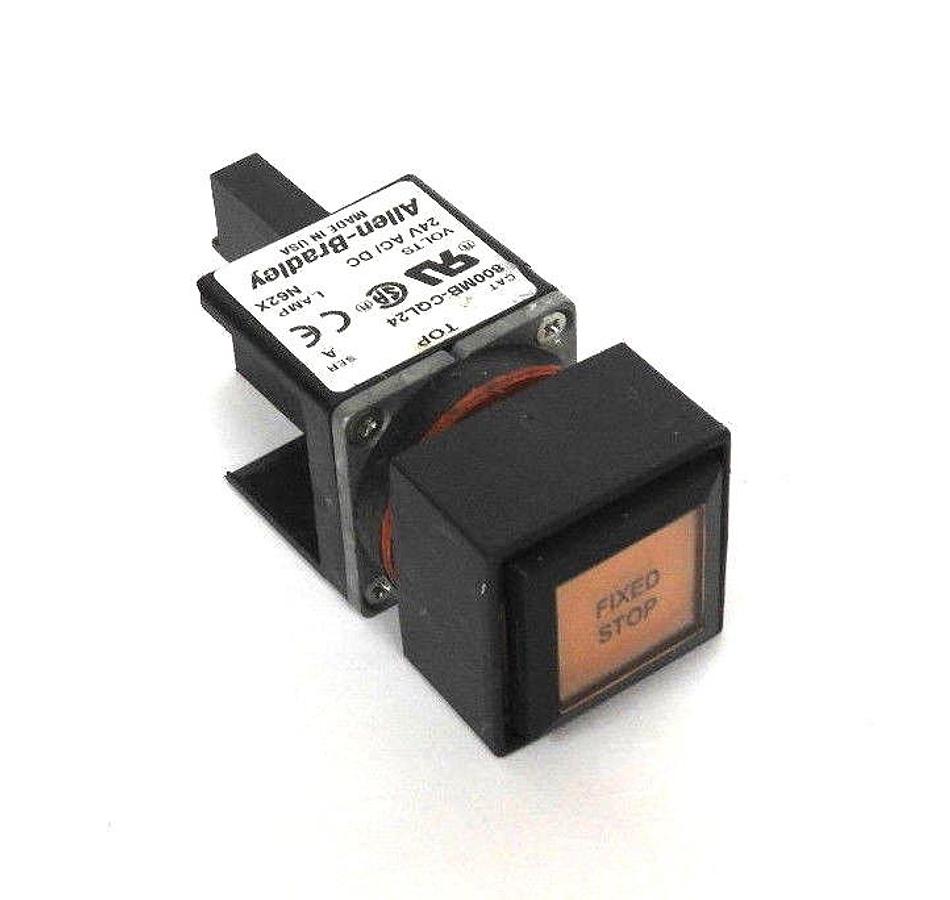 Used ALLEN BRADLEY 800MB-CQL24 PILOT LIGHT SER. A, 800MB-CQL24, 24V, N62X LAMP