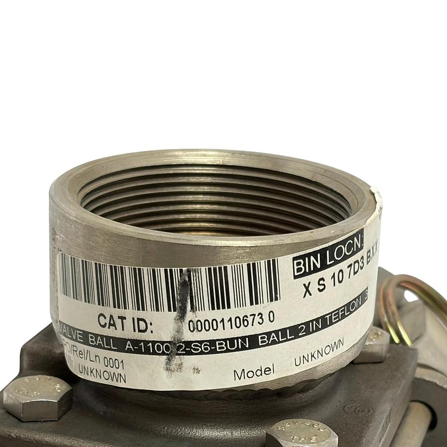 Used Eaton A-1100-2-S6-BUN Ball Valve 2" Teflon Camlock Inline Dry Disconnect New