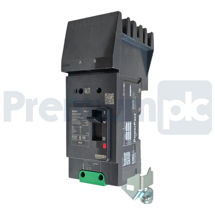 Square D BDA260901 | BD90 PowerPact B 2-Pole 90A 18kA 480V Circuit Breaker NSMP