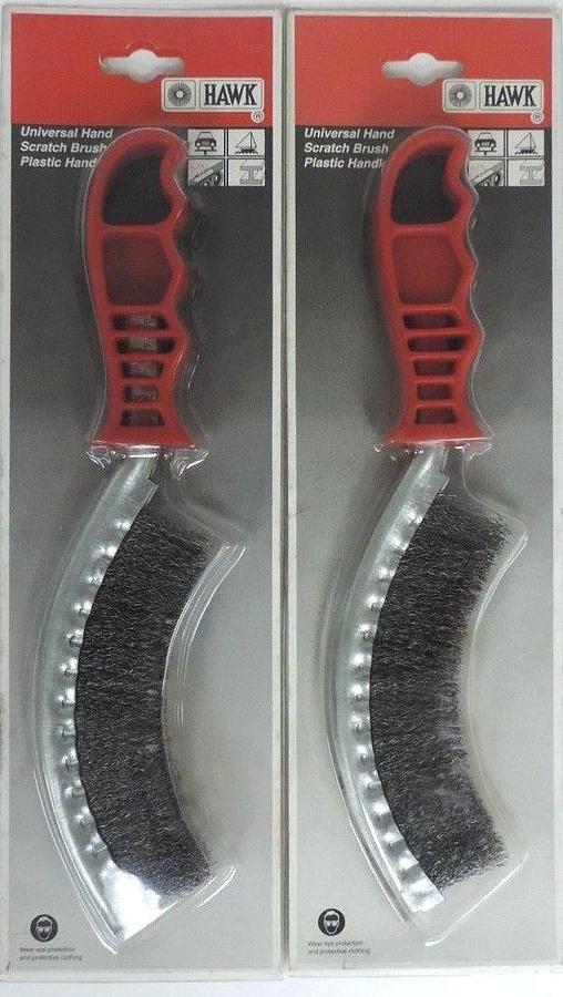 Used LOT OF 2 NEW NULINE 462291-3208 HAND SCRATCH BRUSH WIRE HAWK