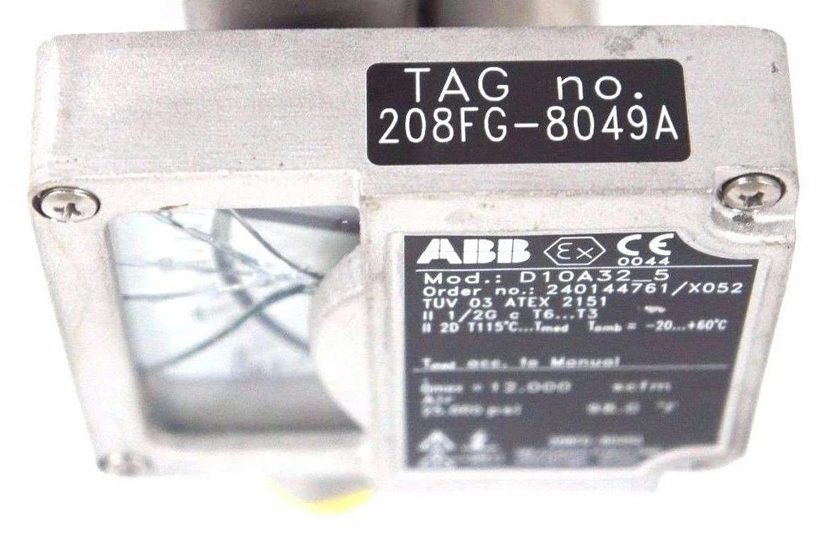 NEW ABB D10A32-5 FLOWMETER 1/2" NPT ORDER NO. 240144761/X052 D10A325