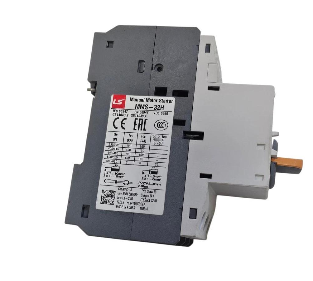 NEW LS ELECTRIC MMS-32H MANUAL MOTOR STARTER MMS32H (1.6-2.5A)
