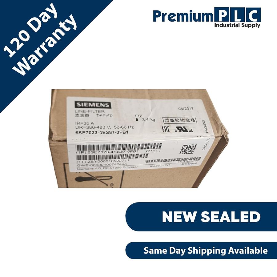 NEW SEALED SIEMENS 6SE7023-4ES87-0FB1 SIMOVERT 3-LINE EMC FILTER 36A 380-480V