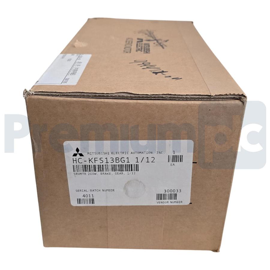 Used MITSUBISHI HC-KFS13BG1-1/12 / HC-KFS13 SERVO MOTOR 200W, BRAKE, GEAR 1/12 NSFS