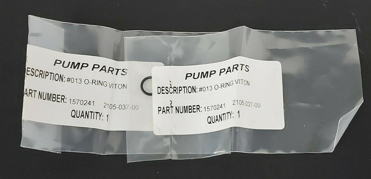 Used LOT OF 2 NEW AMT PUMPS #013 O-RINGS VITON P/N: 1570241 2105-037-00