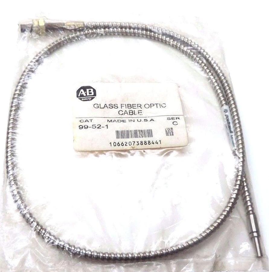 Used NEW ALLEN BRADLEY 99-52-1 GLASS FIBER OPTIC CABLE 99521, SER. C
