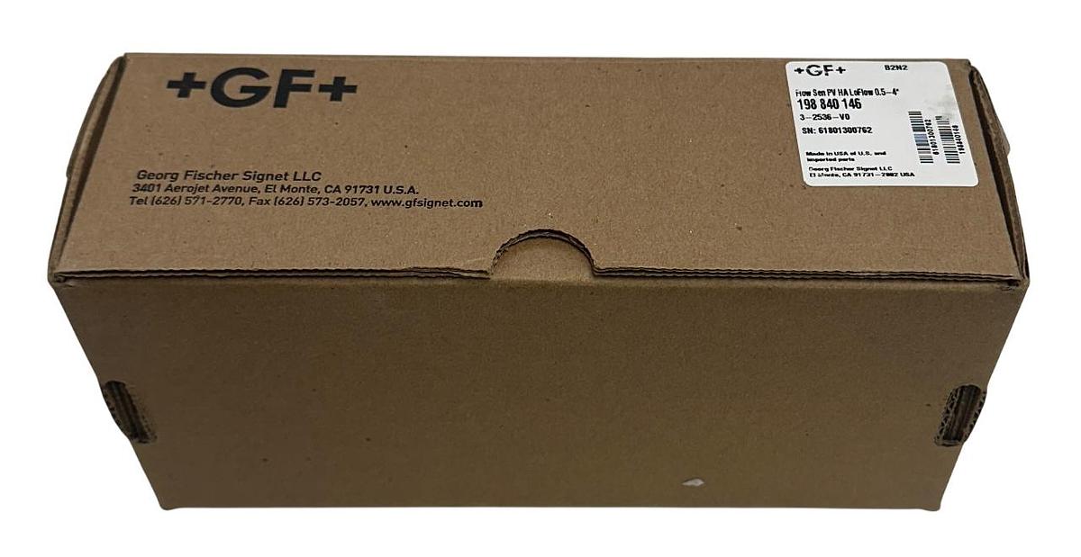 Used +GF+ 3-2536-V0 / 198940146 PADDLEWHEEL FLOW SENSOR PV HA LoFlow 0.5-4'' NSMP