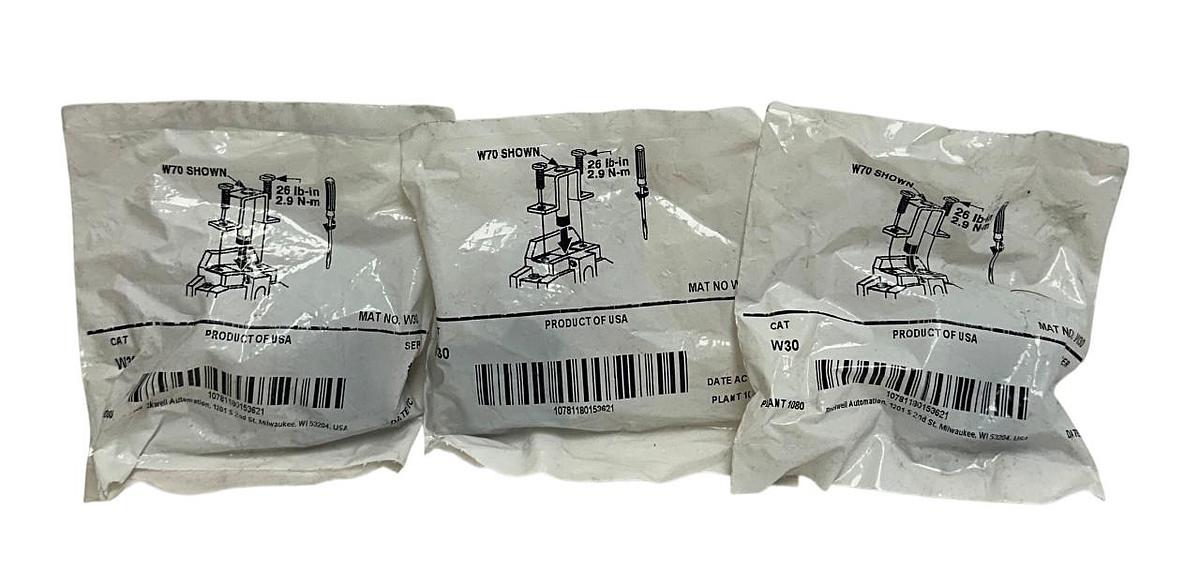 Used 3 ALLEN BRADLEY W30 HEATER ELEMENTS TYPE W / W SERIES BULLETIN 500 STARTERS NSFS