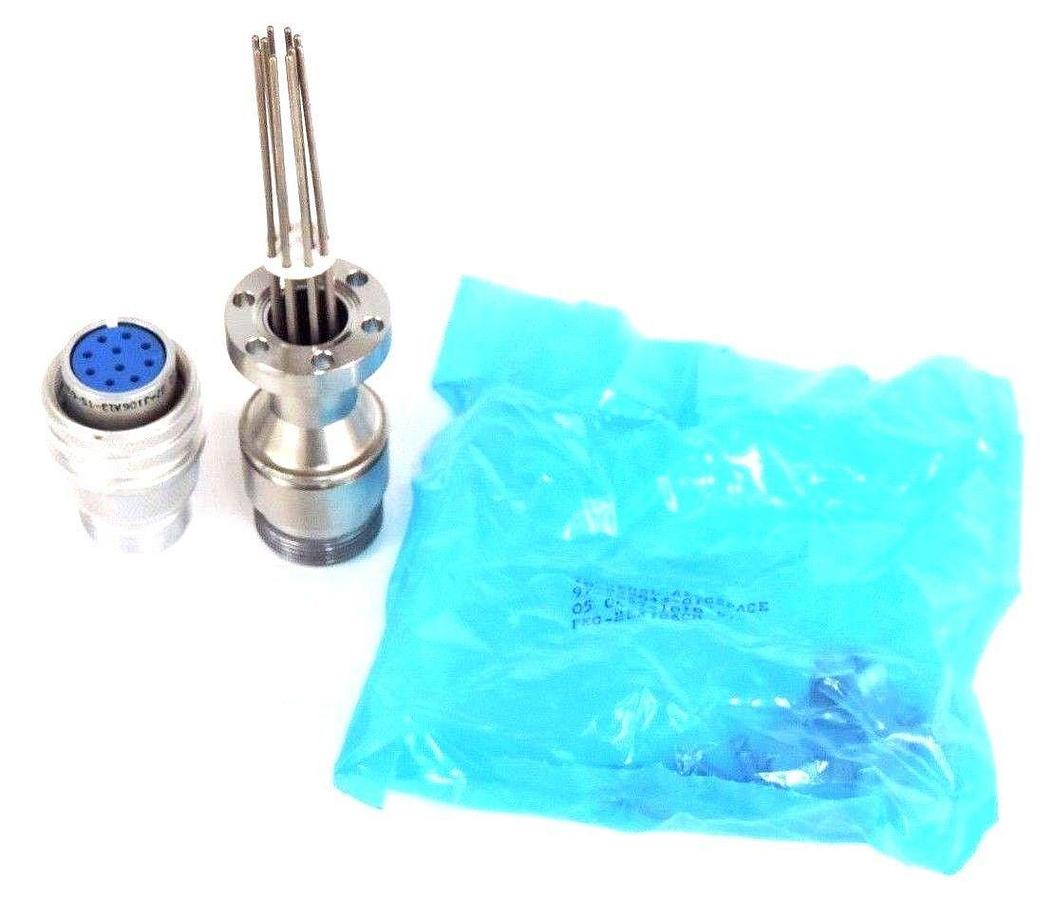 Used NEW CERAMASEAL ELEC. 10094-02-CF FEEDTHROUGH CONNECTOR 10 PIN CAT 468 1009402CF