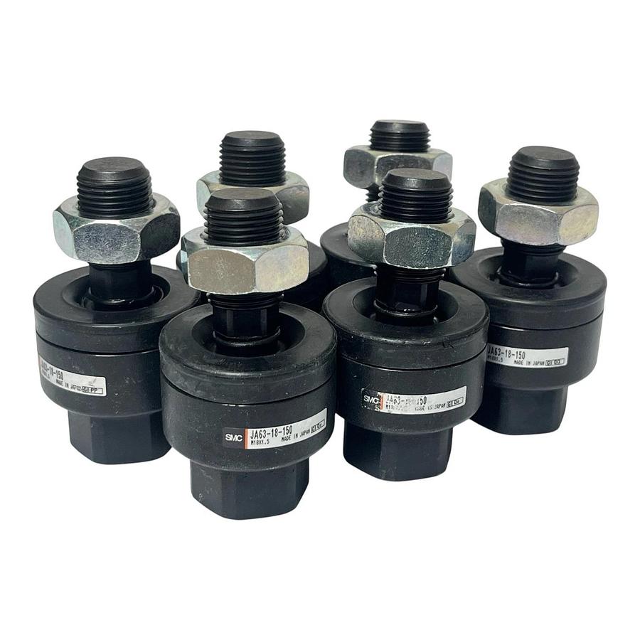 Lot of 6 SMC JA63-18-150 Floating Joint M18x1.5 Basic Type 50mm 63mm Bore - New