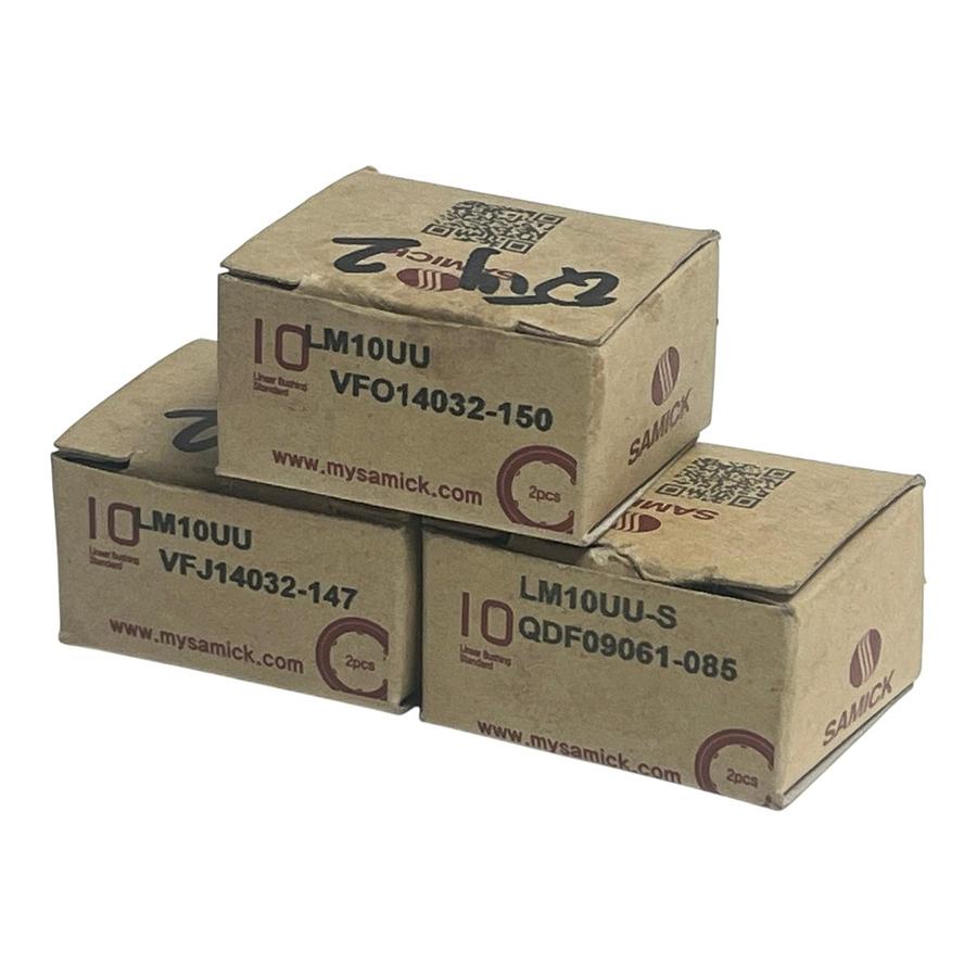 LOT OF 3 BOXES Samick LM10UU 10mm Linear Motion Ball Bushing Bearings (6 Pcs)
