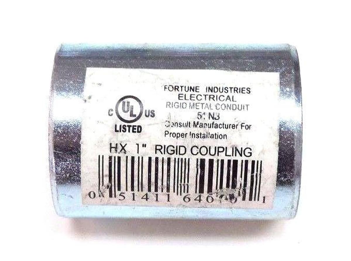 Used LOT OF 22 NEW FORTUNE INDUSTRIES HX 1" RIGID METAL CONDUIT COUPLINGS 51 NB