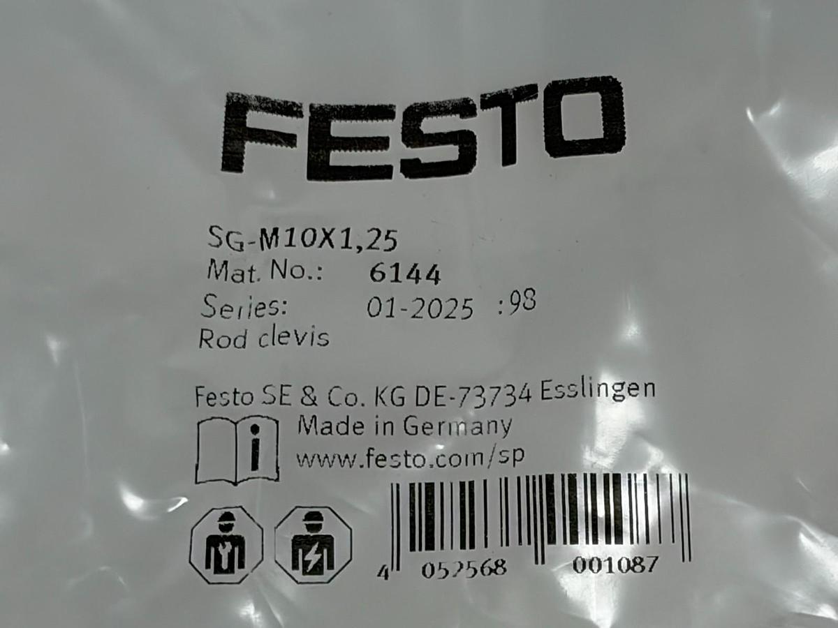 Festo SG-M10X1,25 Rod Clevis 6144 Pneumatic Cylinder Mounting Lot of 5 New