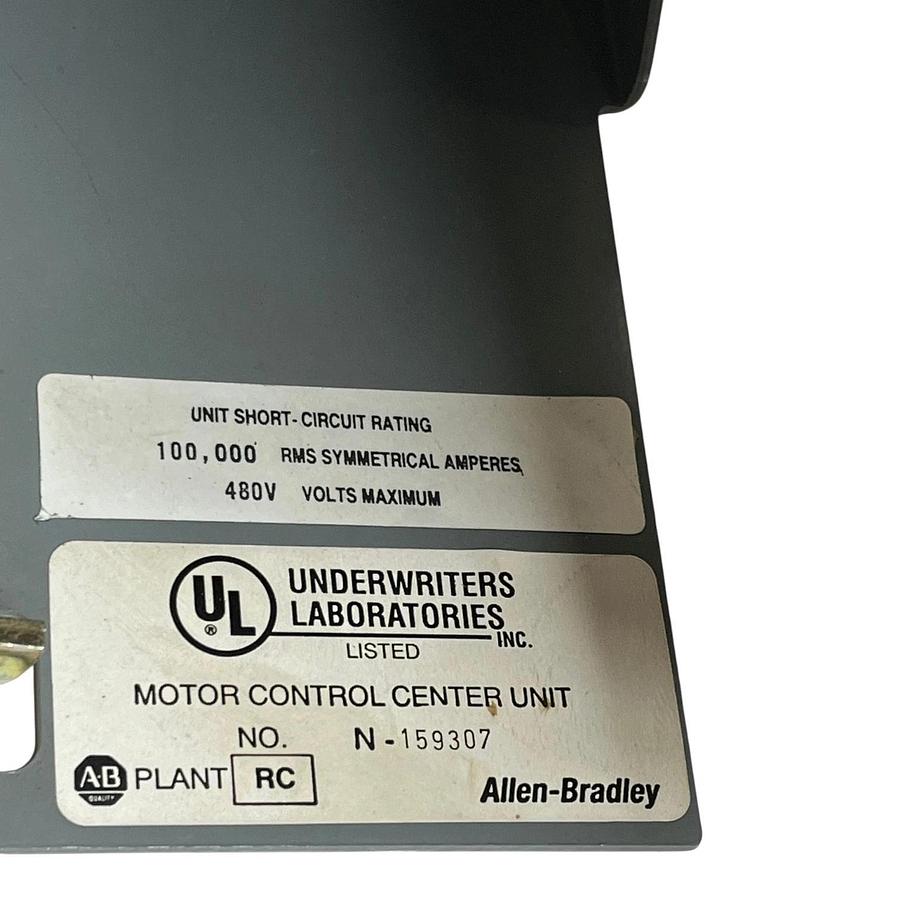 Used Allen-Bradley 2113B-BDBD-21-39CA Size 1 FVNR MCC Bucket