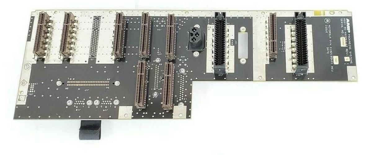 Used AMP PACKAGING SYSTEMS 35-402253-02 REV G BOARD MOTOROLA P/N: 0182195V01