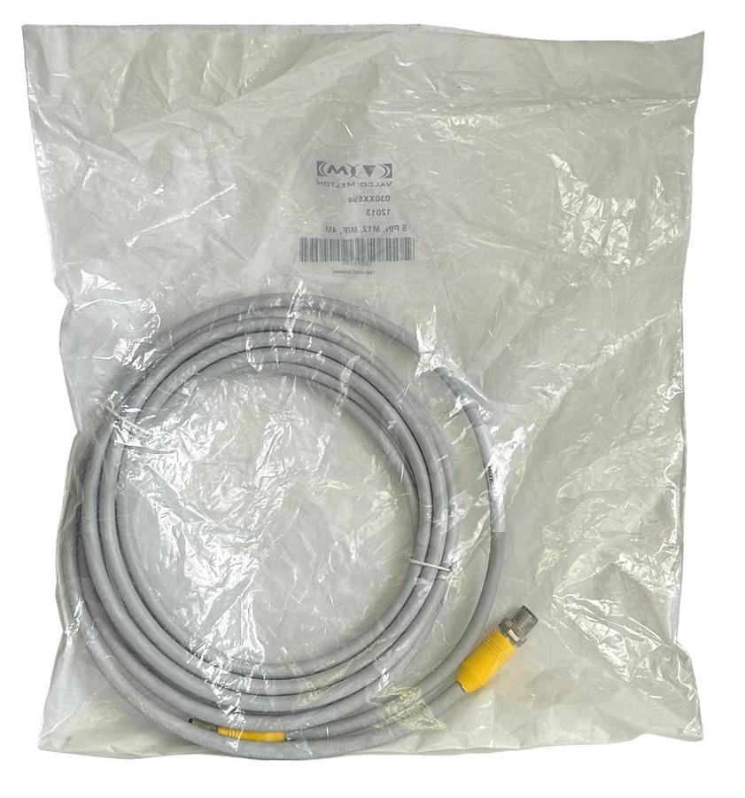 Used NEW VALCO MELTON / CINCINNATI 030XX594 5-PIN M12 M/F 4M CONNECTOR CABLE SEALED