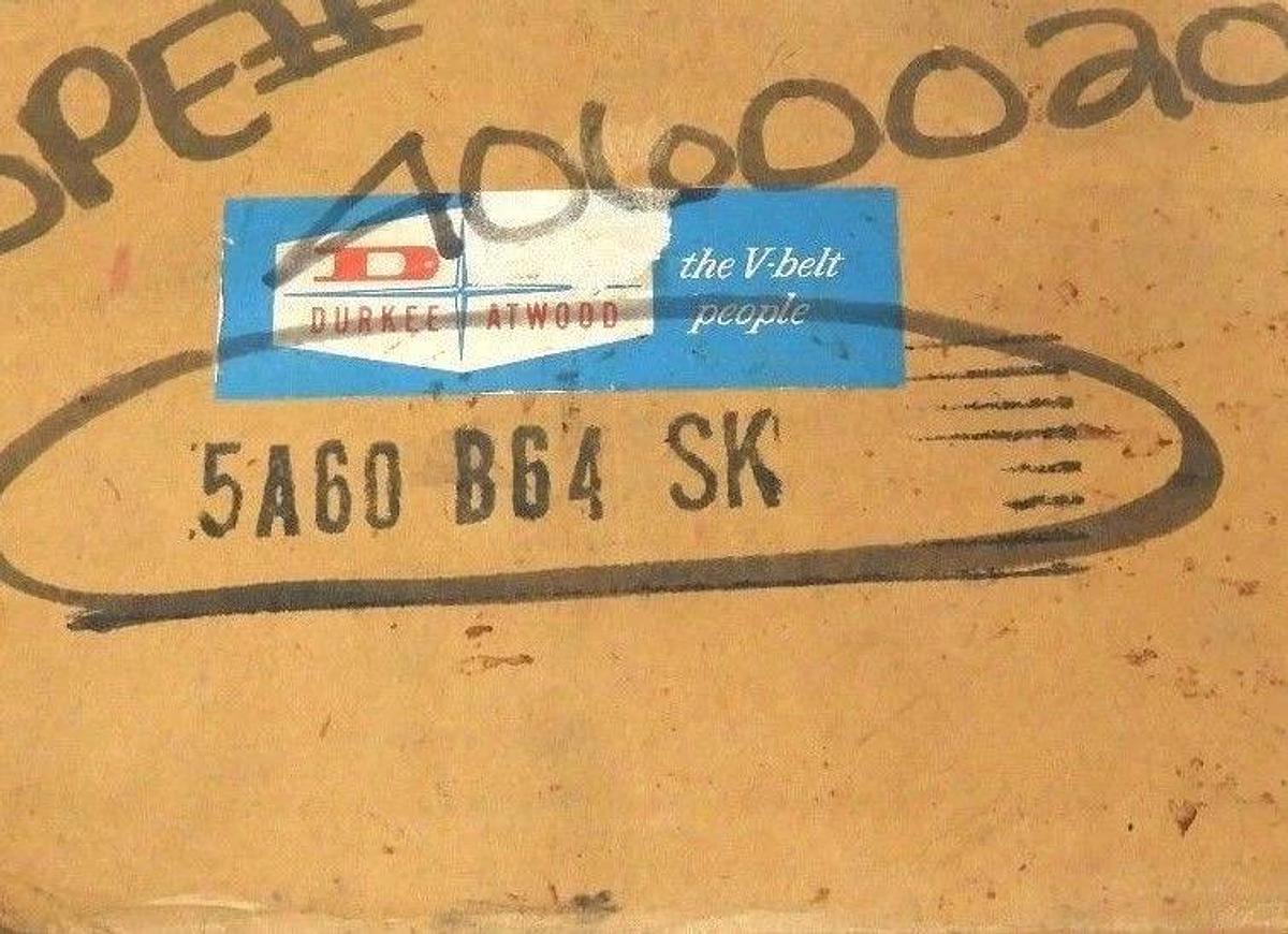 Used NIB DURKEE ATWOOD A60B64SK QD BUSHING AND SHEAVE PULLEY 5A60B64SK