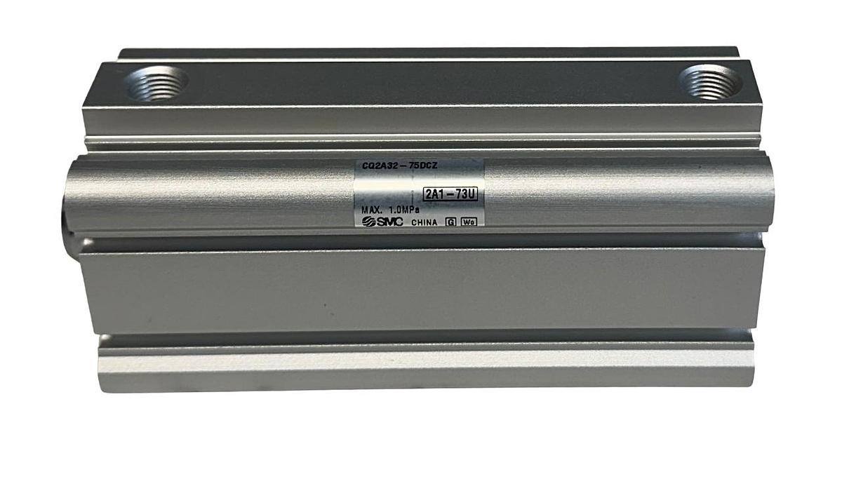Used NEW SMC CQ2A32-75DCZ / CQ2A3275DCZ COMPACT PNEUMATIC CYLINDER 1.0MPa NSNP