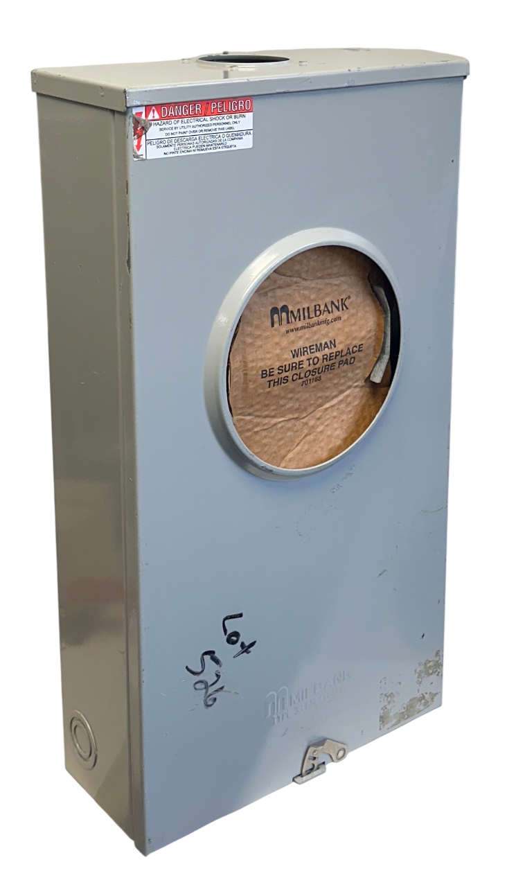 Used MILBANK U4497-XL / U4497 RINGLESS METER SOCKET 600V 20A 3PH 60Hz SWITCH NSNP