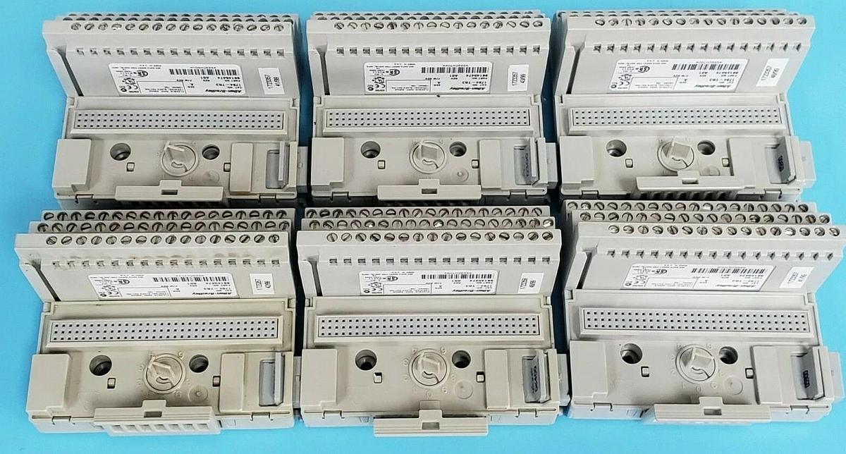 Used LOT OF 6 ALLEN BRADLEY 1794-TB3 TERMINAL BASES 1794TB3 SER. A REV. A01, 96145474