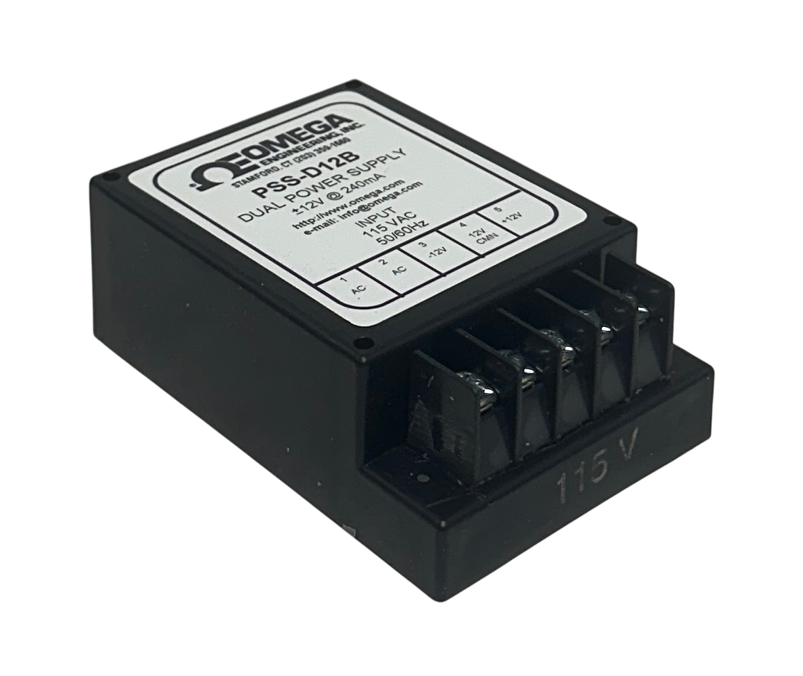 Used OMEGA ENGINEERING PSS-D12B / PSSD12B DUAL POWER SUPPLY 115VAC 50/60Hz INPUT NSNP