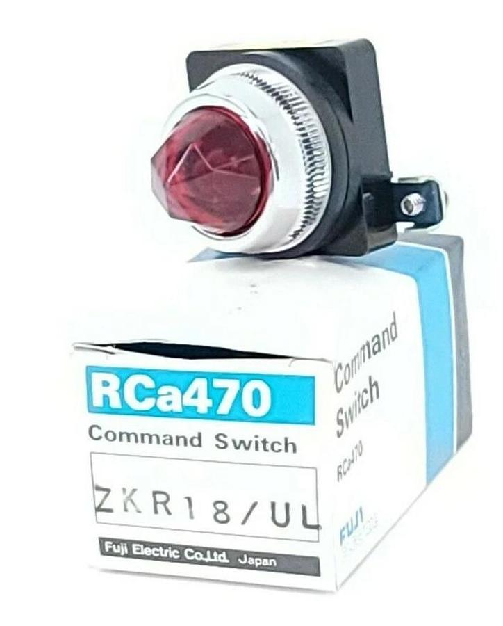 Used NIB FUJI RCA470 COMMAND SWITCH RCA470-Z, RCA470 ZKR18/UL RED LENS