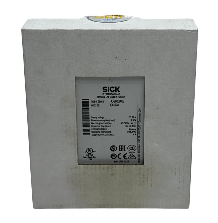 SICK FX0-STIO68002 / 1061778 FLEXI Soft STIO SAFETY CONTROLLER 24VDC 1.5W NSMP
