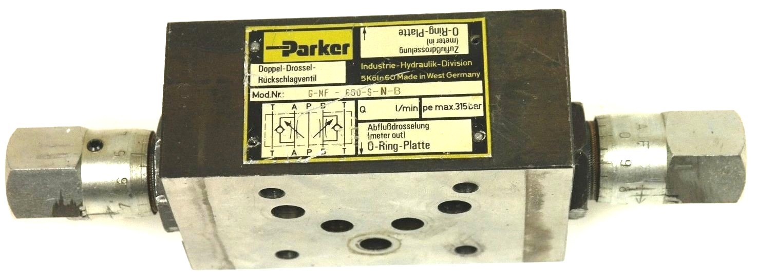 Used PARKER G-MF600-S-N-B VALVE GMF600SNB