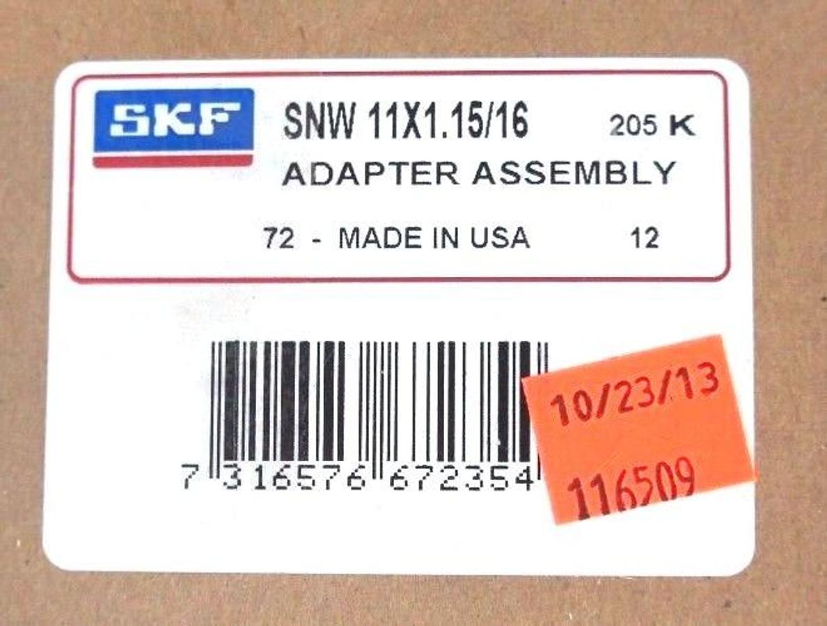 Used NIB SKF SNW 11X1.15/16 ADAPTER ASSEMBLY SNW11X11516