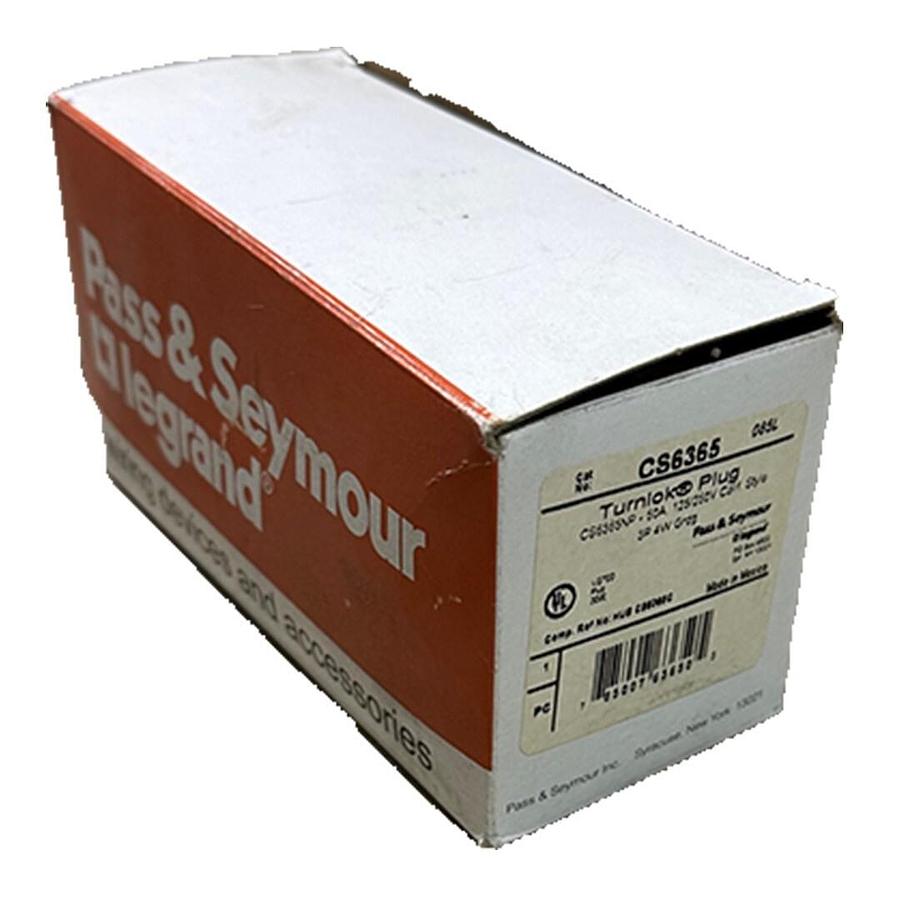 Used NEW PASS & SEYMOUR CS6365 TURNLOK PLUG CS6365NP 50A 125/250V 3P 4W