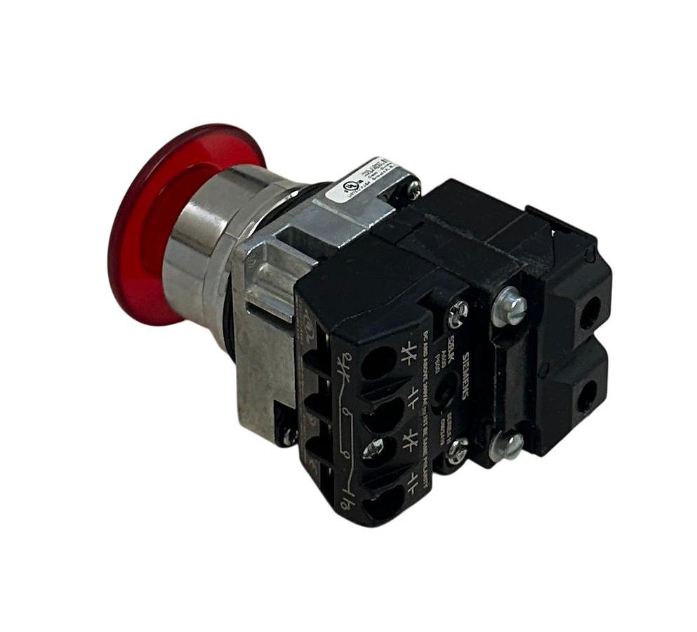Used SIEMENS 52PP2DRAB Oil Tight PUSH-PULL OPERATOR PUSH BUTTON 24V RED 2-POS NSMP