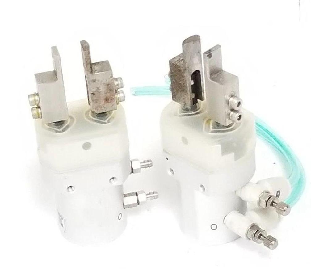 Used LOT OF 2 SMC MHQJ2-10DS GRIPPERS MHQJ210DS, 0.1-0.6 MPa