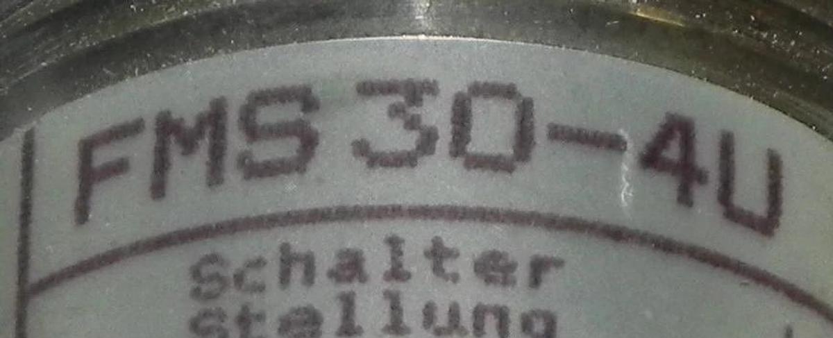 Used SCHLUTER AUTOMATION FMS30-4U PHOTOELECTRIC SENSOR 10-30VDC, FMS304U