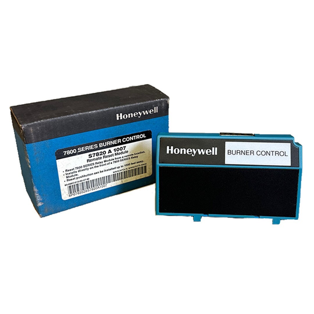 Used NEW HONEYWELL S7820 A 1007 / S7820A1007 7800 SERIES BURNER CONTROL RESET MODULE