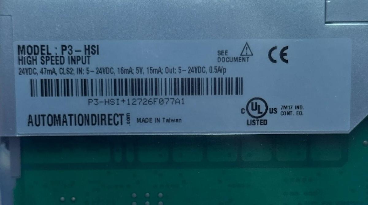 Used AutomationDirect P3-HSI / P3HSI Productivity3000 HIGH-SPEED INPUT MODULE NSMP
