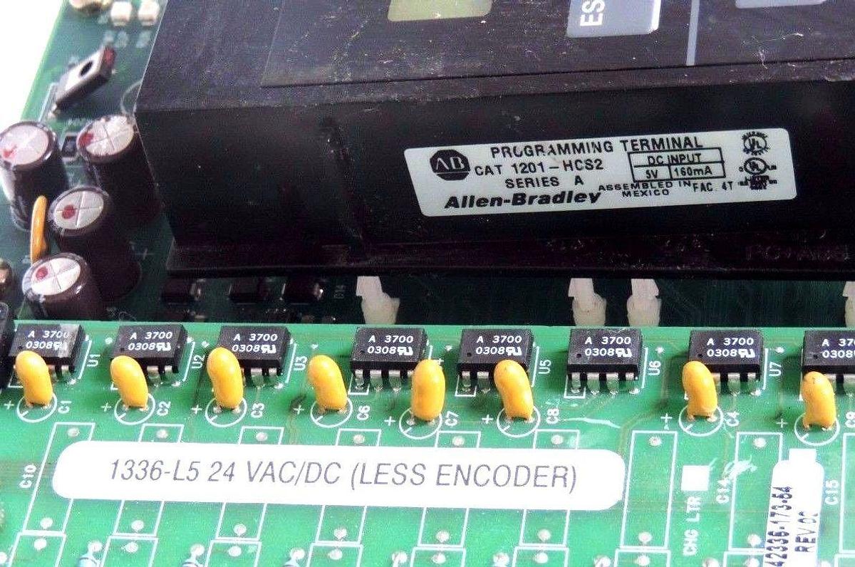 Used ALLEN BRADLEY 1336F-BRF75-AN-EN-HCS2-L5 DRIVE 5.5HP SER. A 1336FBRF75ANENHCS2L5