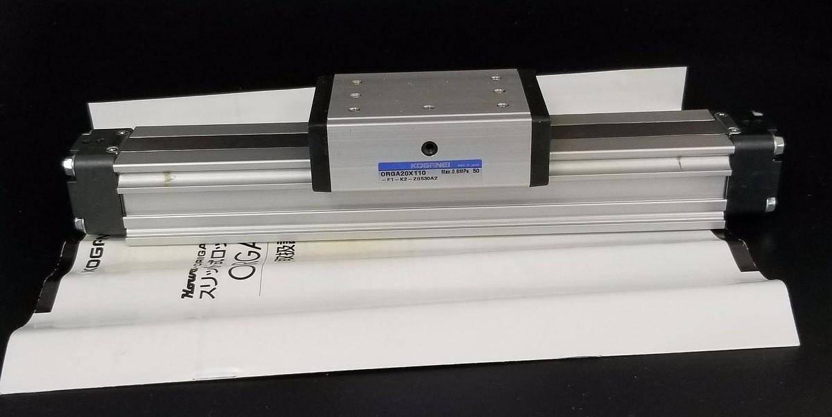Used NEW KOGANEI ORGA20X110 RODLESS CYLINDER ACTUATOR MAX. 0.8MPa 50
