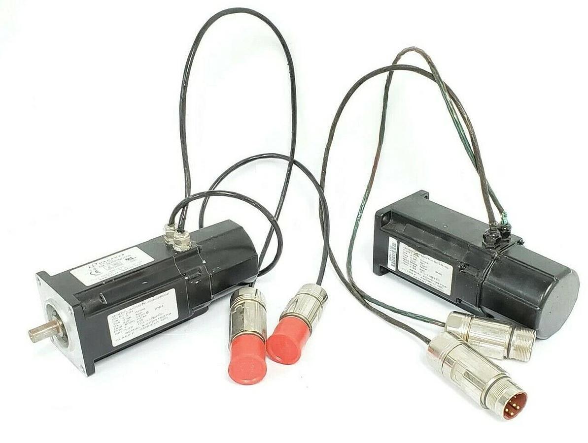 Used LOT OF 2 DANAHER MOTION AKM22E-ESC2R-02 SERVOMOTORS 320VDC 2.7 ARMS 8000RPM